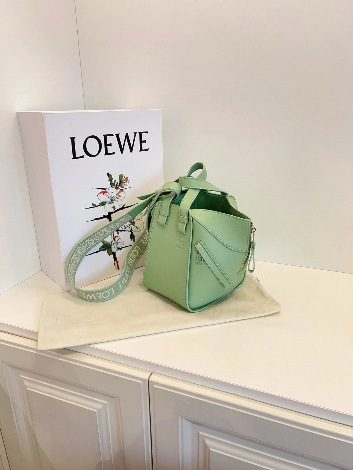 Loewe Hammock Green Shoulder Bag For Women