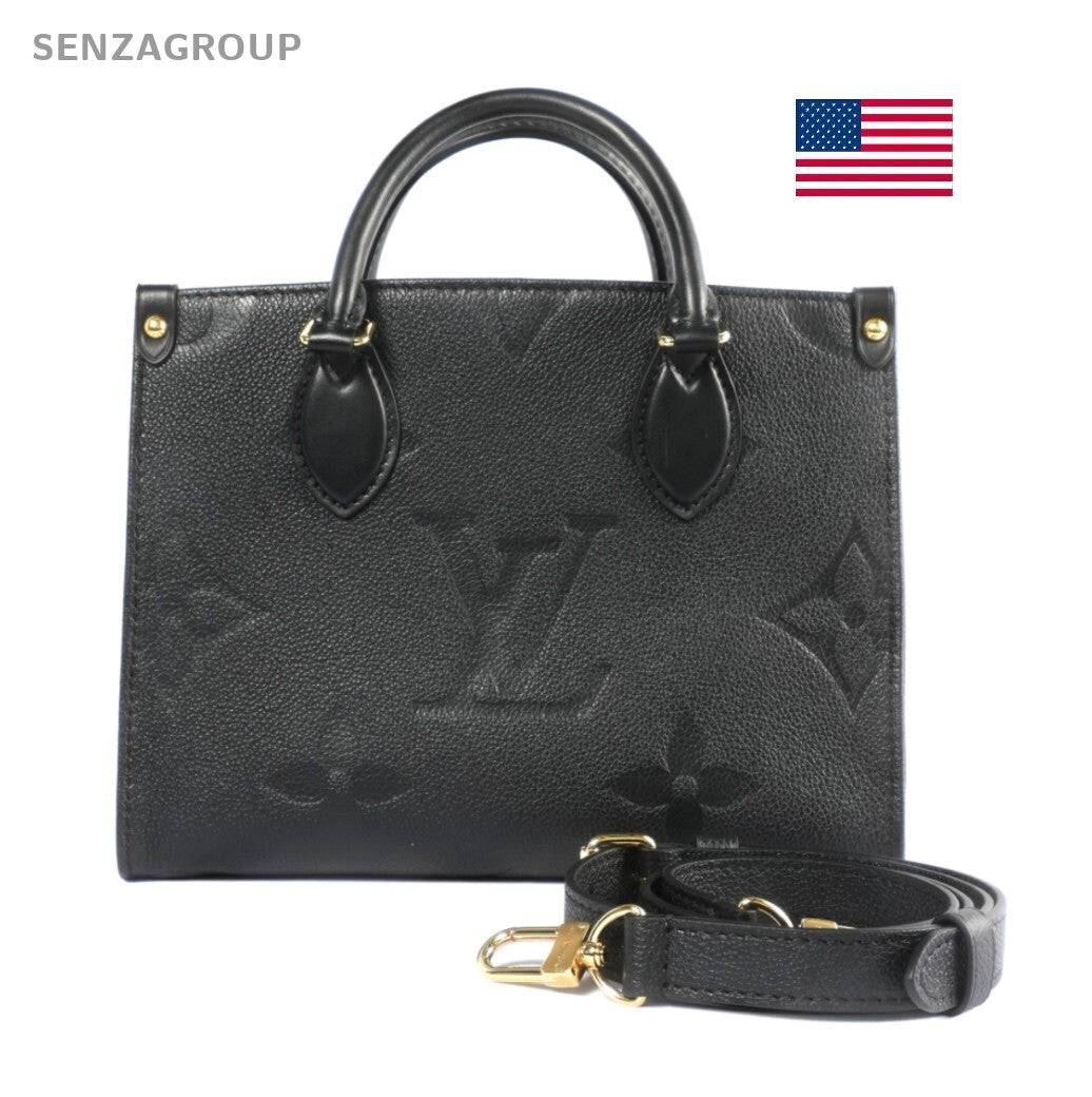 LOUIS VUITTON black Monogram Empriente  ON THE GO PM M45595