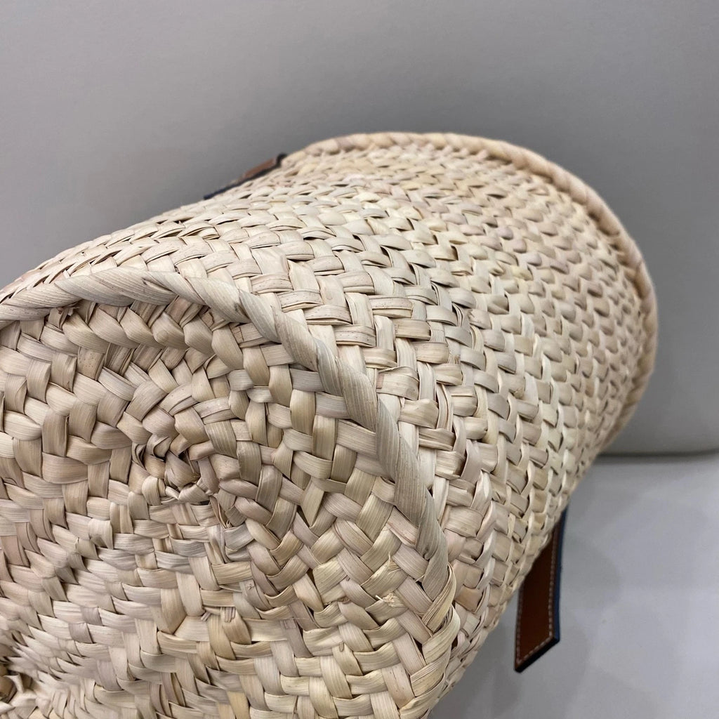 Loewe Medium Woven Straw Tote Shoulder Bag For Women