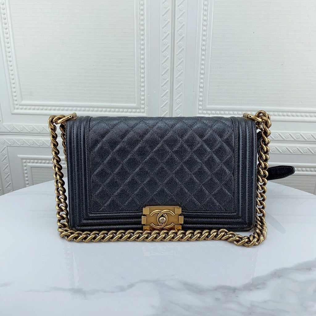 CHANEL Leather LeBoy Medium Shoulder Bag For Women