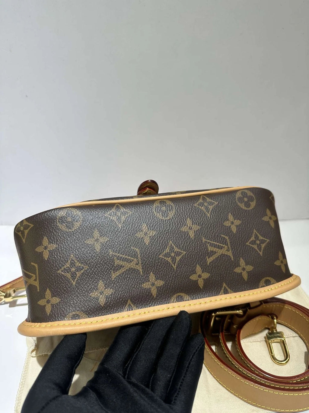 Louis Vuitton Shearling Diane Baguette Shoulder Bag For Women