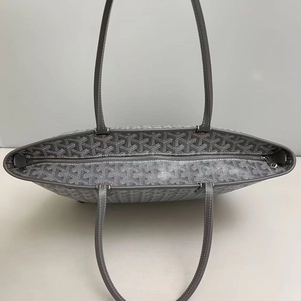 Goyard Monogram Tote Shooping Bag Shoulder Bag Gray Women Fashion