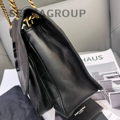 Saint Laurent YSL Niki Medium Black Gold Chain Shoulder Bag Classic