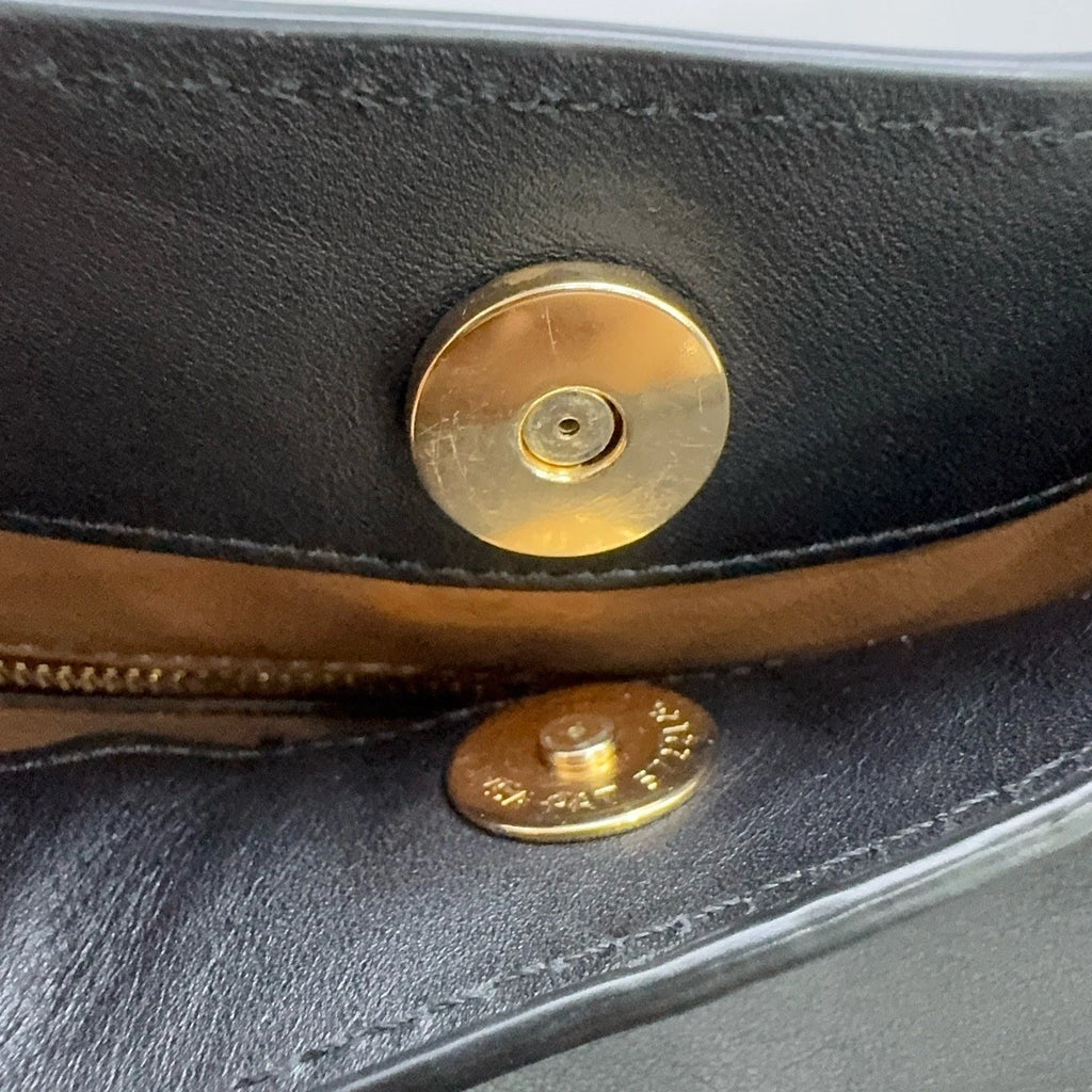 Coach Black Leather Handbag Shoulder Crossbody Bag For Women