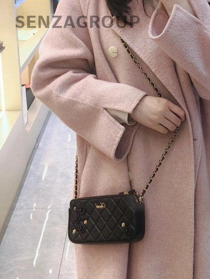 CHANEL Camellia Woc Chain Shoulder bag Lambskin Women Crossbody Almost Brand NEW