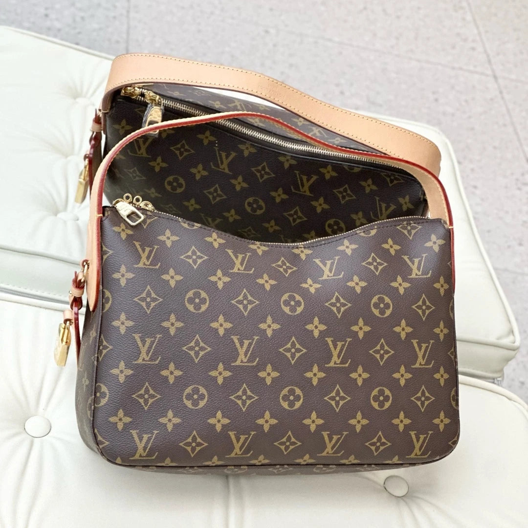 Louis Vuitton Slouchy PM Shoulder Bag Brown Women Classic S