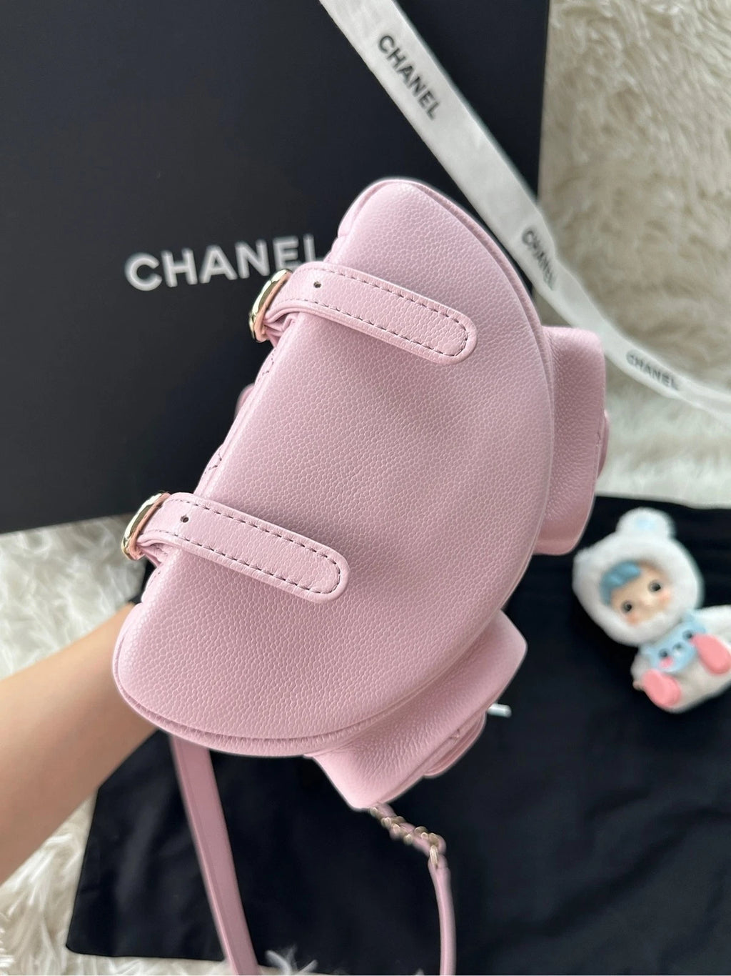 CHANEL Duma Small Calfskin Pink Backpack For Women