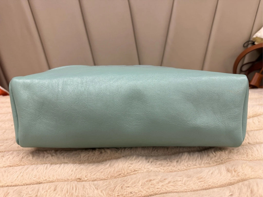 CHANEL 31Bag Small Tote Bag Tiffany Blue Green Gold Hardware Women