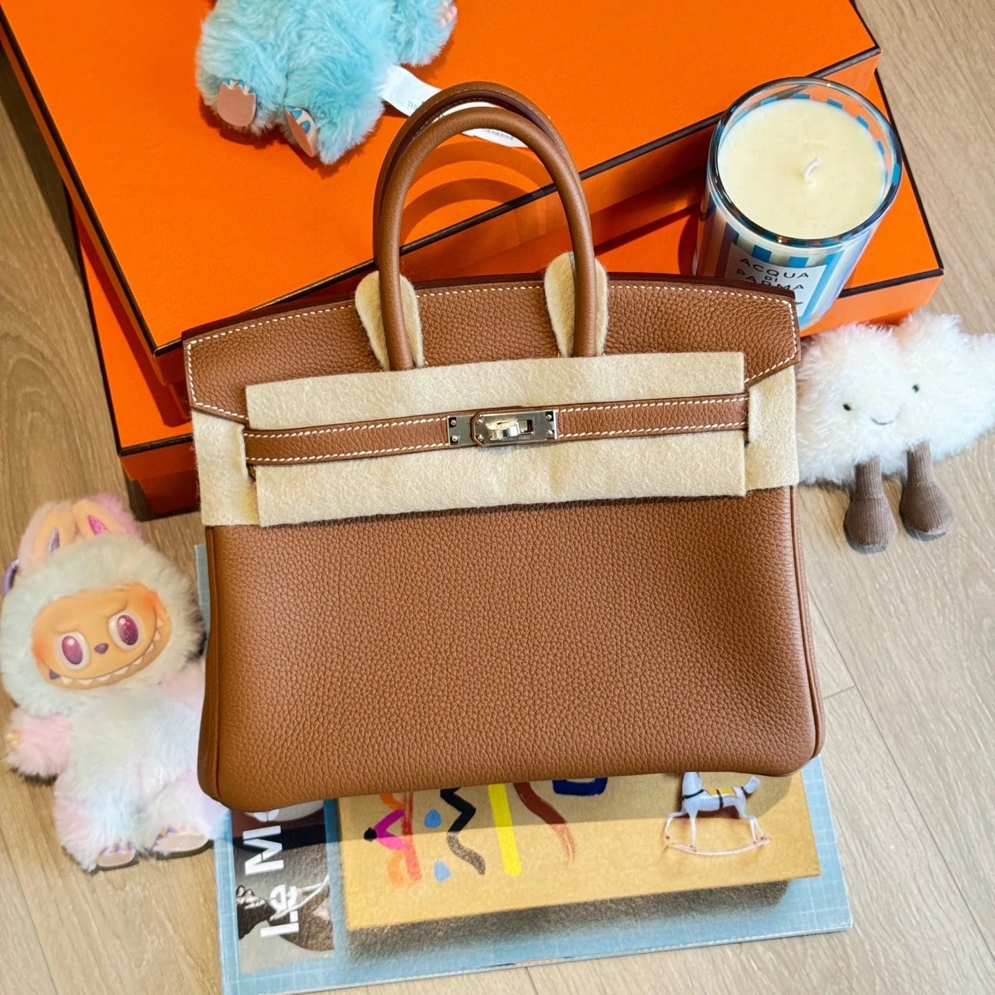 Hermes Birkin25 Togo Leather Brown Handbag For Women