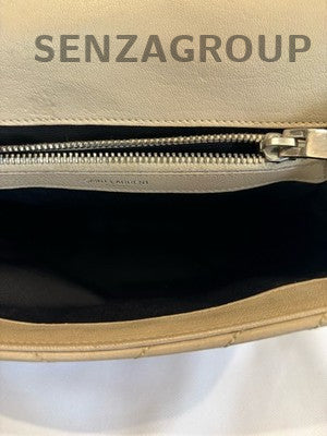 Saint Laurent Chain Shoulder Crossbody Bag Women Gray Silver Classic Fashion