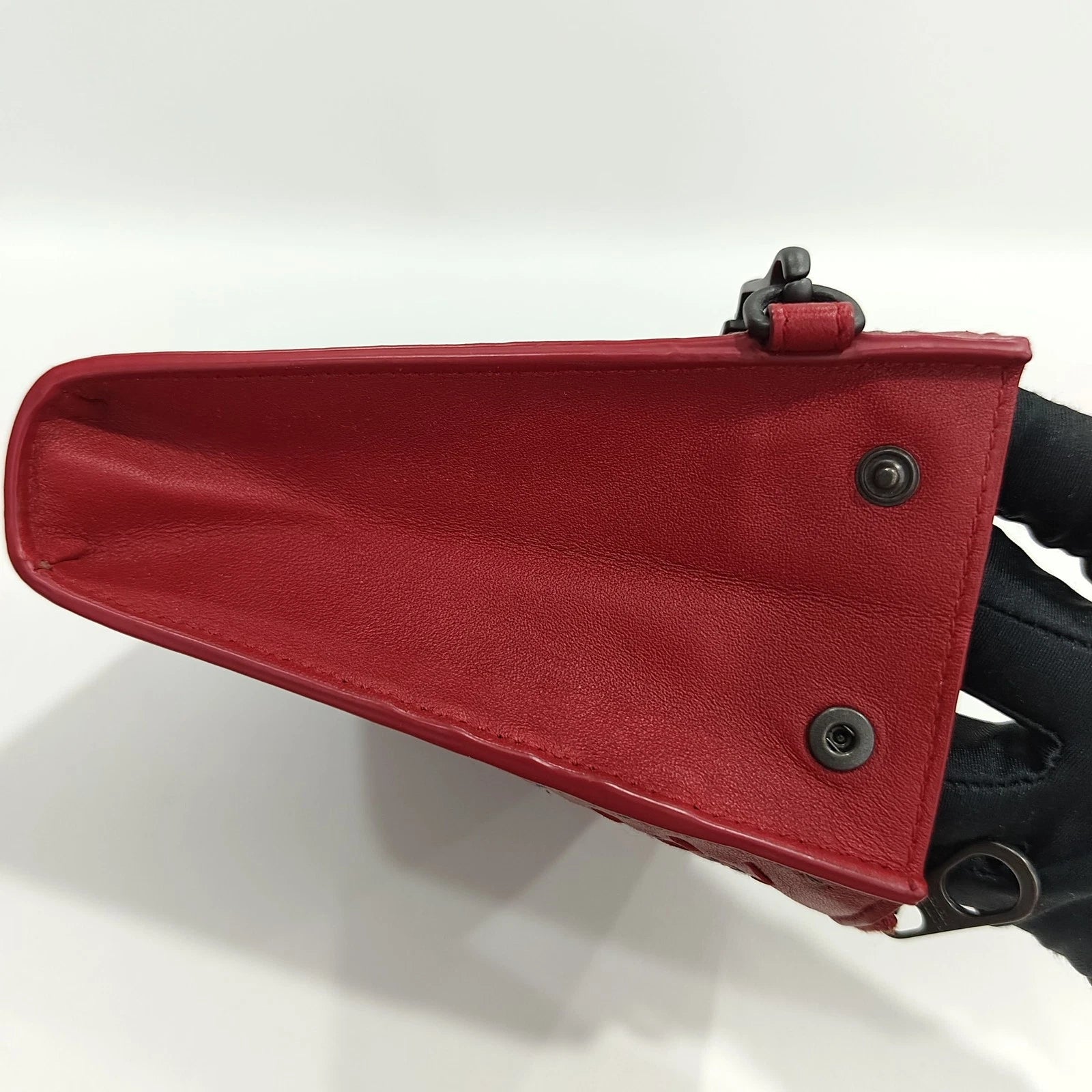 Bottega Veneta Red Woven Leather Clutch For Women