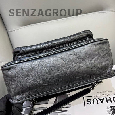 Saint Laurent Black Silver Niki Medium Chain Shoulder Bag Classic Women