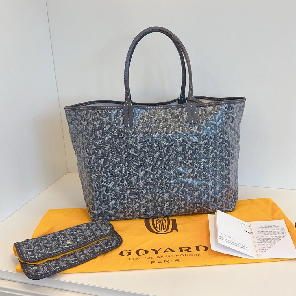 Goyard Saint Louis PM Tote Handbag Shoulder Bag Gray Women Classic