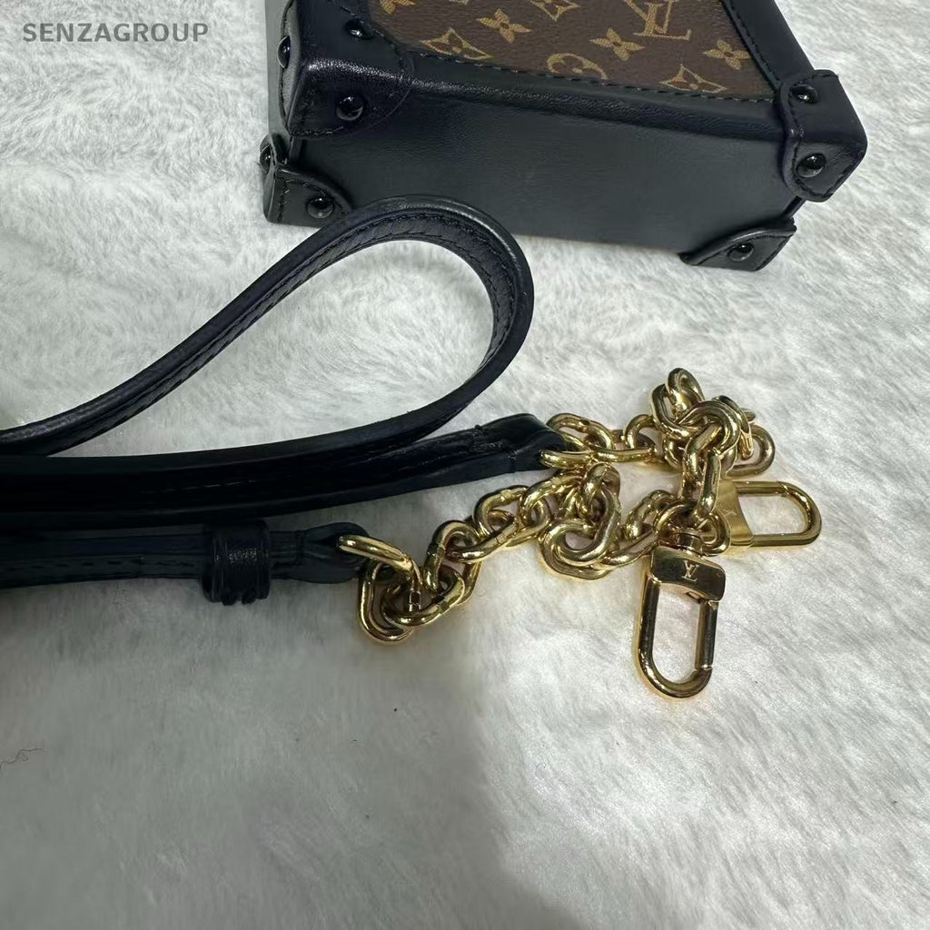 Louis Vuitton Monogram Trunk Black gold Shoulder bag Brown Women Classic
