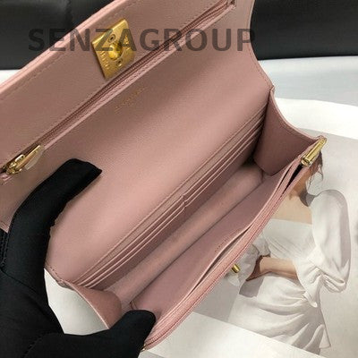 Chanel Pink Gold WOC Chain Shoulder Crossbody Bag Women Classic