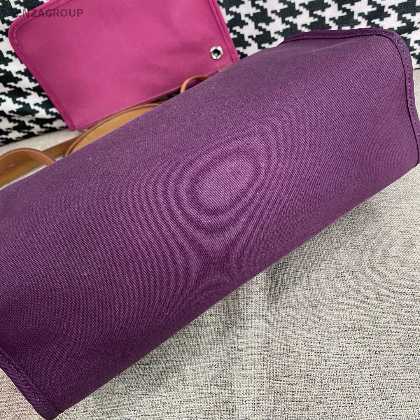 Hermes Herbag31 Top Handle Bag Crossbody Purple Silver Women Classic