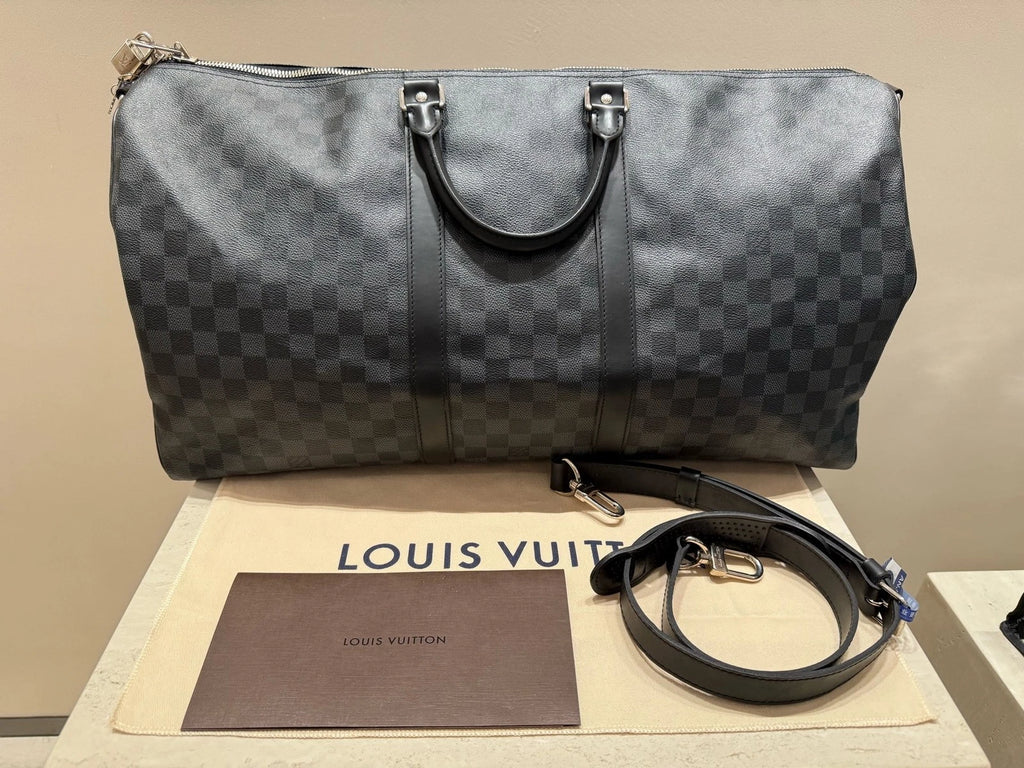 Louis Vuitton Keepall55 Canvas Travel Duffle Bag For Unisex