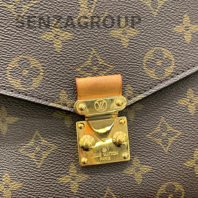 Louis Vuitton Monogram Pochette Metis Crossbody Bag Brown Gold Hardware