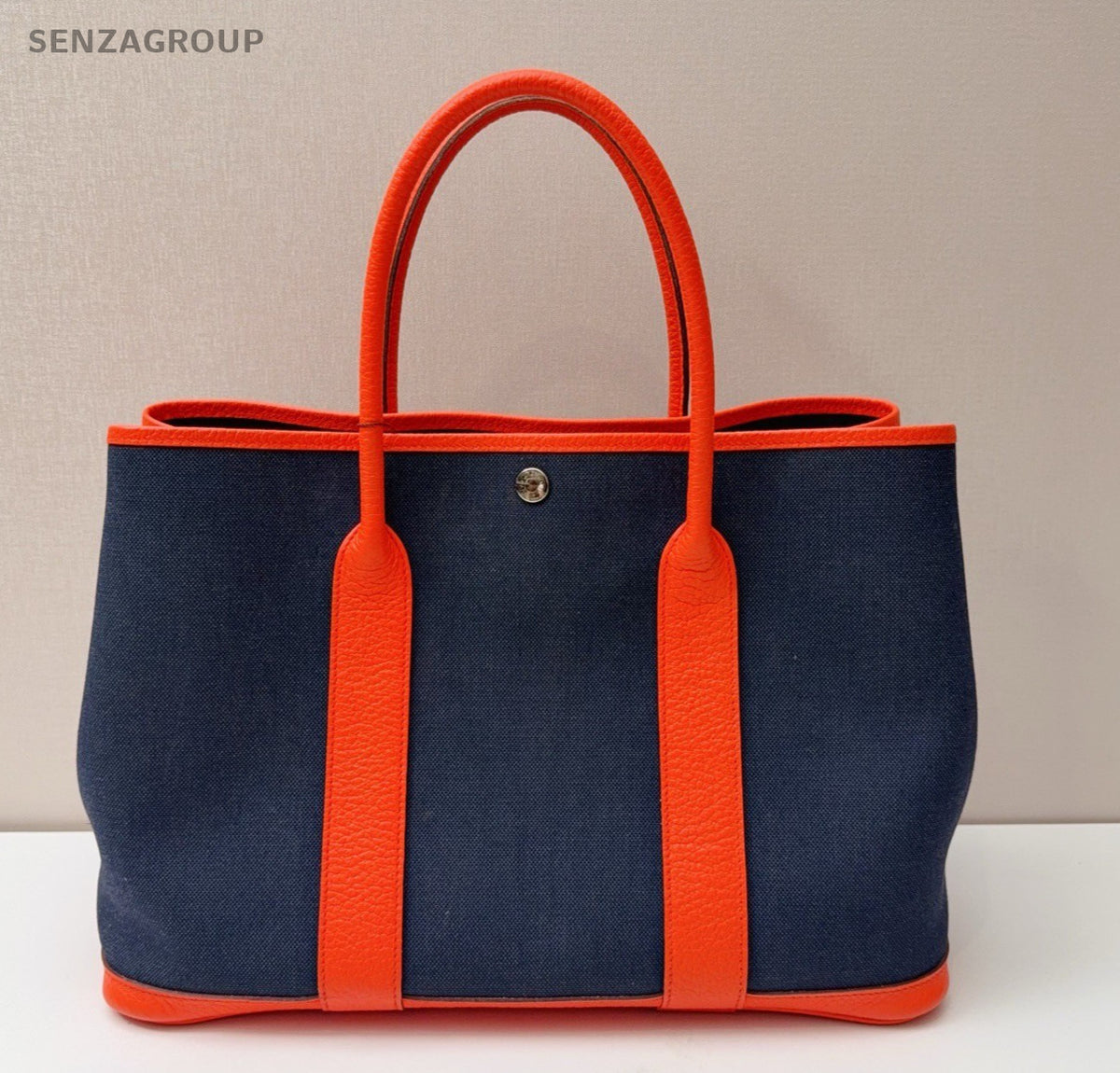 Hermes Garden Party36 Tote Canvas Top Handle Handbag Women