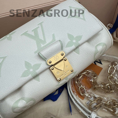 Louis Vuitton Milky Way Favorite Green Gold Chain Crossbody Bag Women