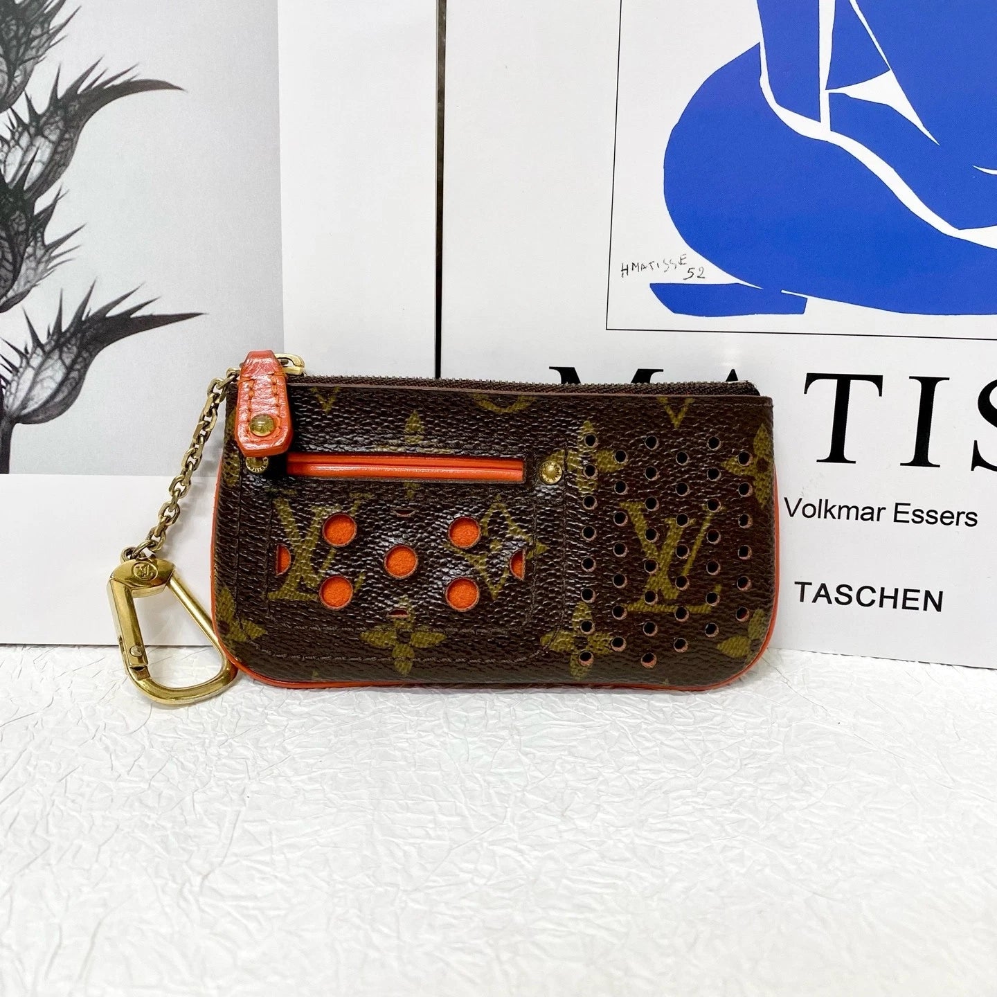 Louis Vuitton Monogram Canvas Key Coin Pouch Wallet Women