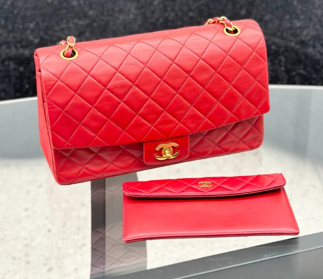 Chanel Classic Flap Vintage Lambskin Shoulder Bag Crossbody Bag Women S