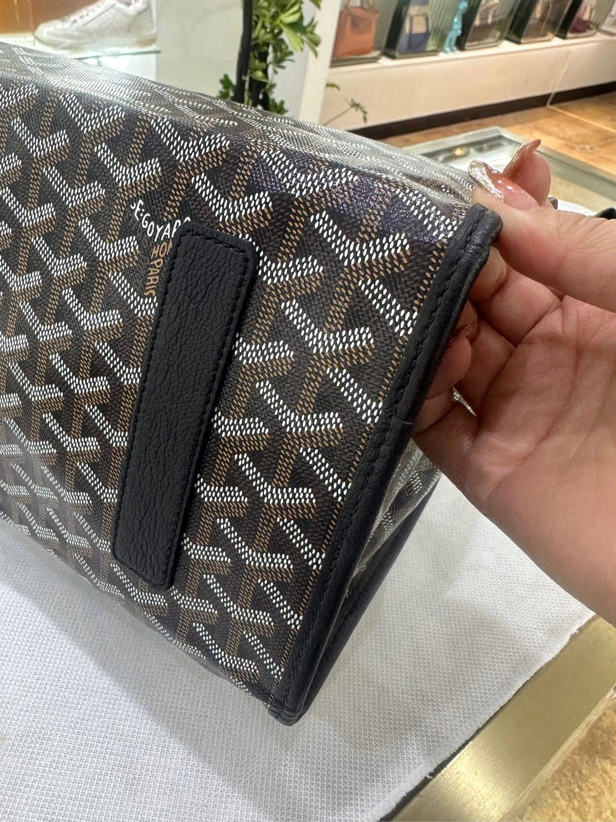 Goyard Black Monogram Canvas Backpack Excellent