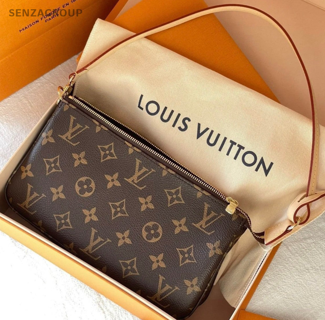 Louis Vuitton Pochette Accessories Monogram Shoulder Handbag Alomost Brand NEW