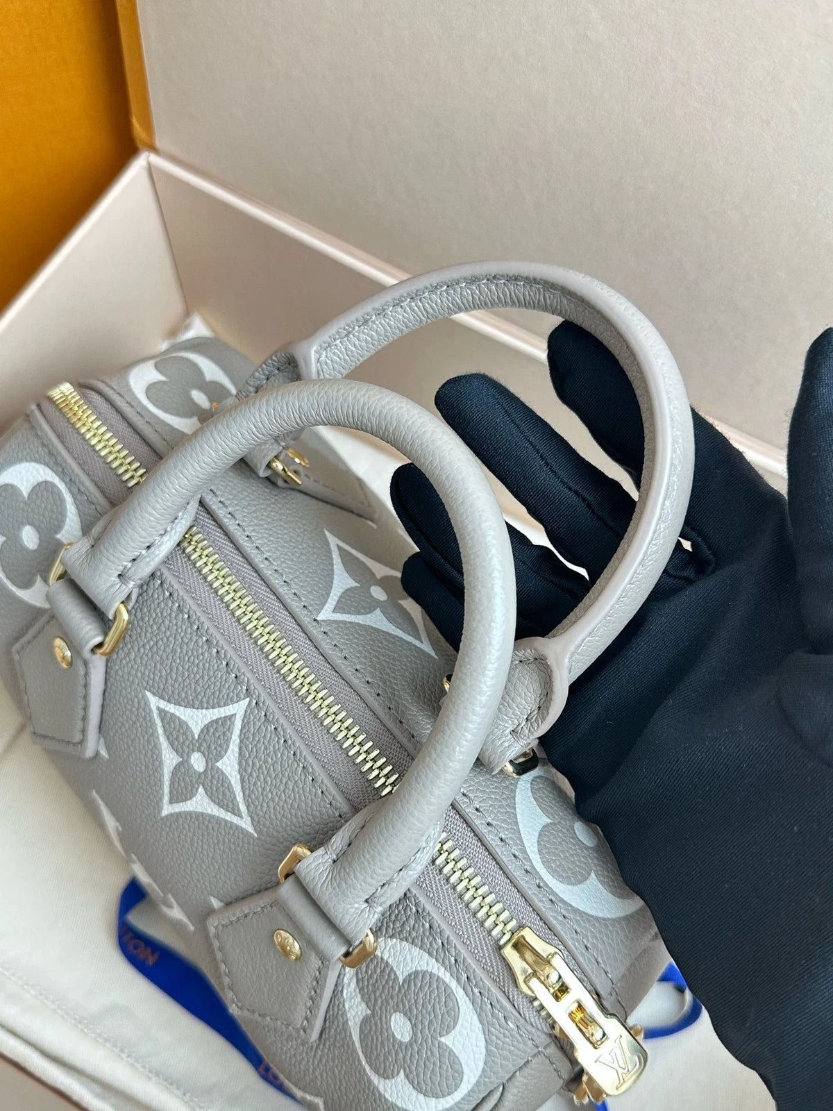 Louis Vuitton Speedy20 Gray Top Handle Excellent