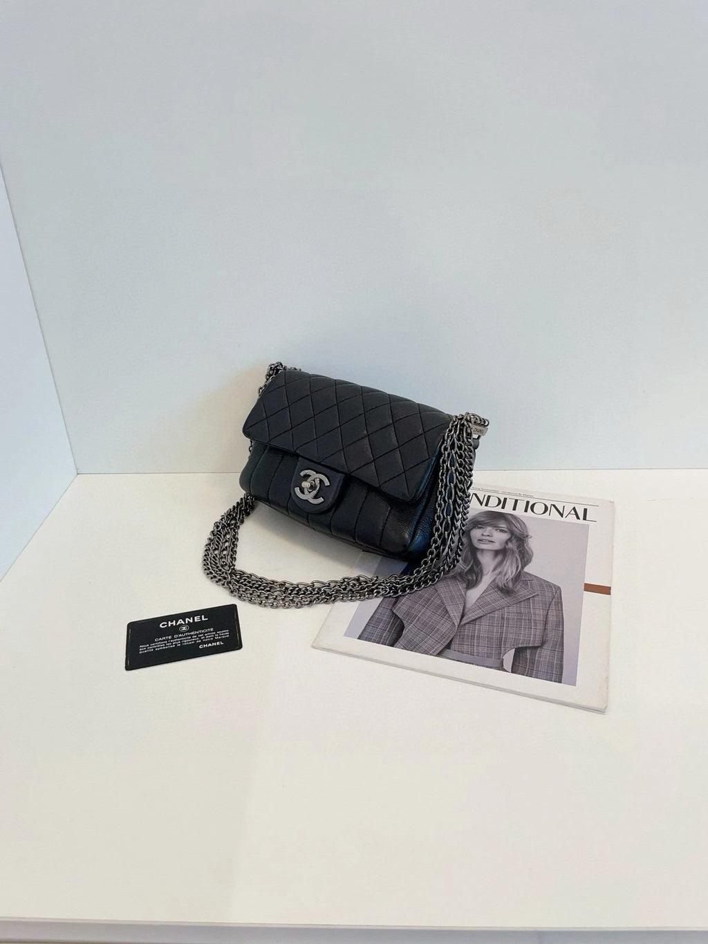 CHANEL Black Calfskin Mini Shoulder Bag For Women