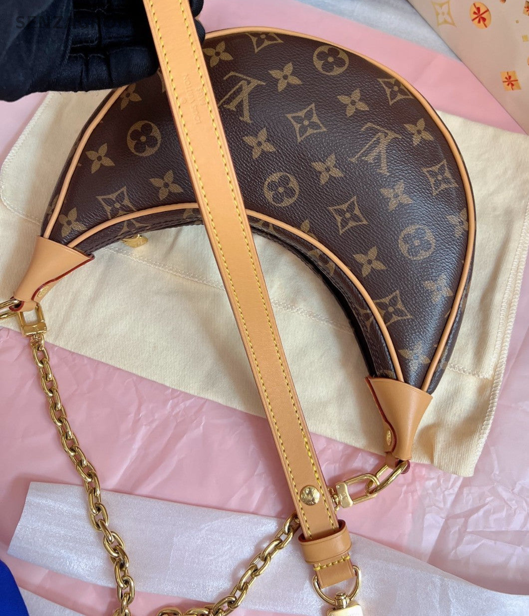 Louis Vuitton Monogram 2ways Shoulder Crossbody Bag Women Brown