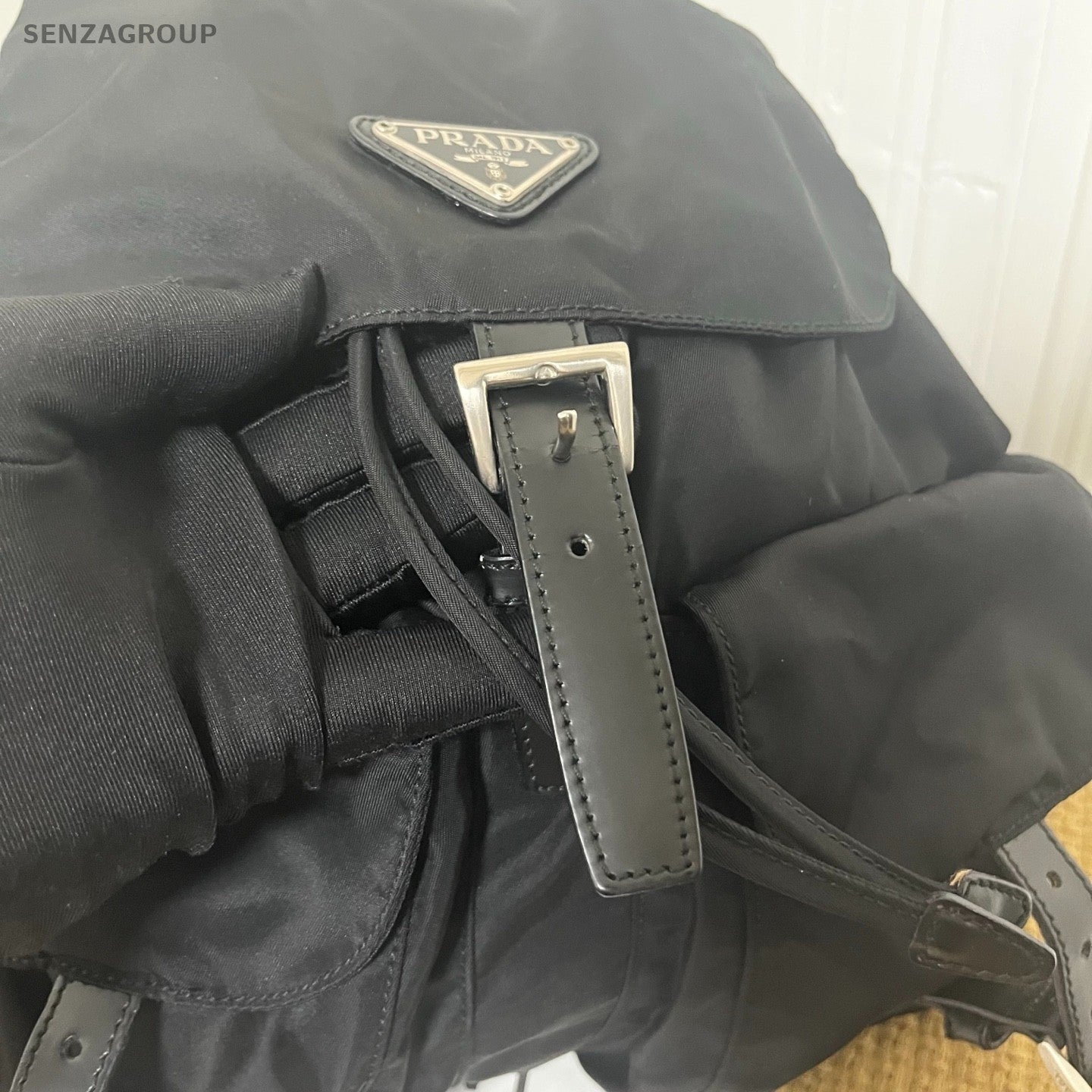 PRADA Nylon Backpack Classic Logo Top Handle bag