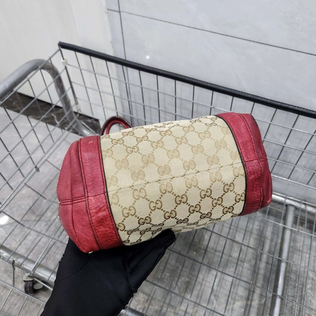 Gucci Canvas Monogram Tote Shoulder Handbag For Women