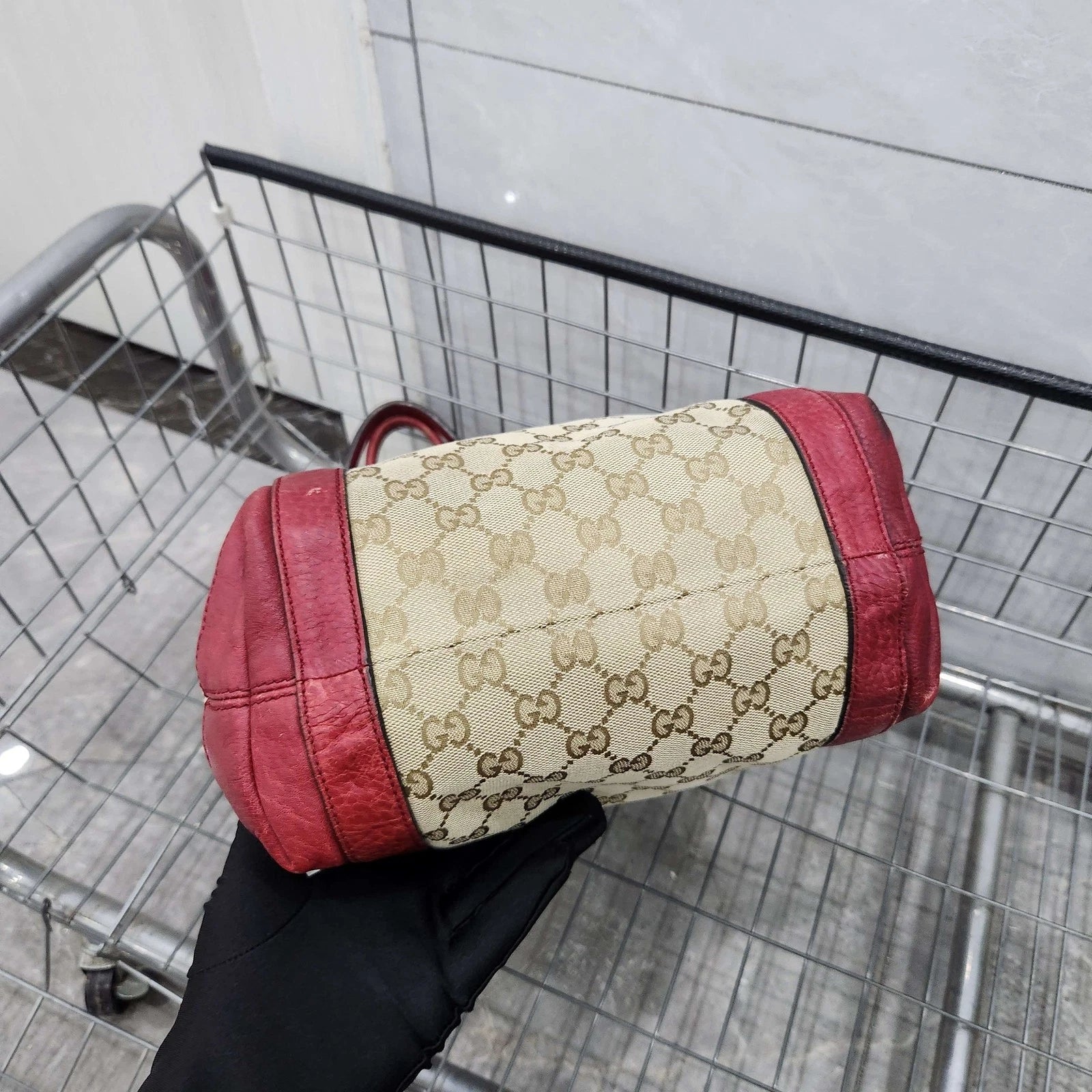 Gucci Canvas Monogram Tote Shoulder Handbag For Women