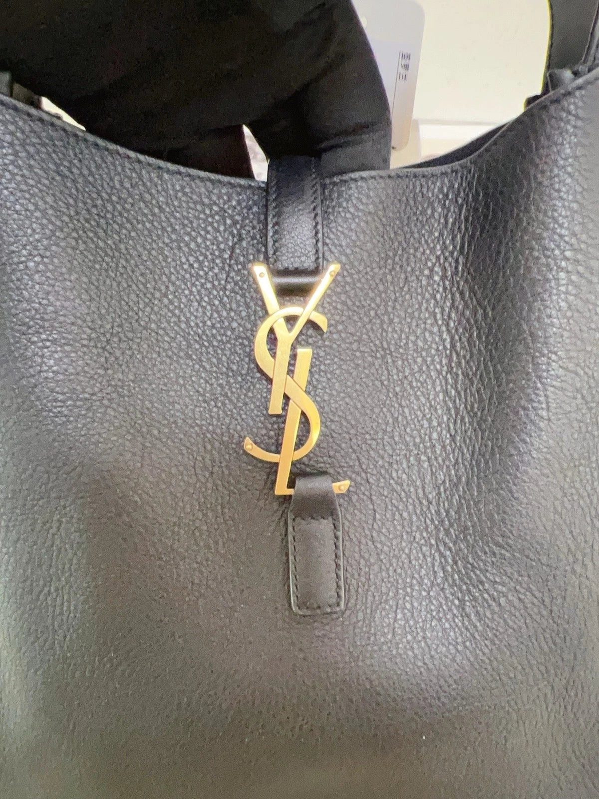 Saint Laurent Hobo PM Shoulder Bag Black Gold Women Fashion Classic