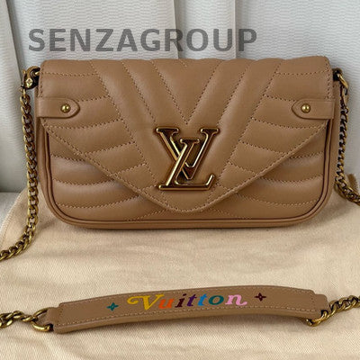 Louis Vuitton New Wave WOC Chain Shoulder Crossbody Bag Brown Gold