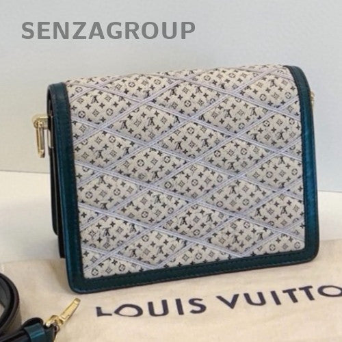 Louis Vuitton Dauphine Mini Shoulder Bag Crossbody Green Gold Women Classic