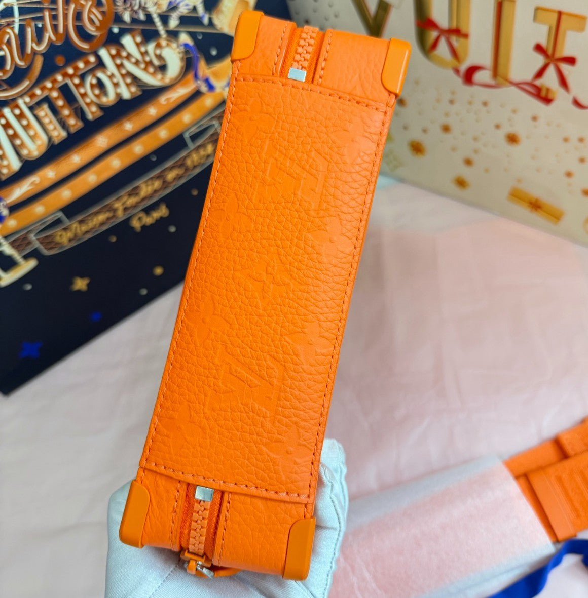 Louis Vuitton Soft Trunk Monogram Crossbody Orange Unisex Adults Classic Fashion