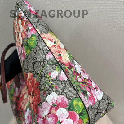 GUCCI Peltole Medium Tote Shoulder Bag Beige Purple Fashion Women