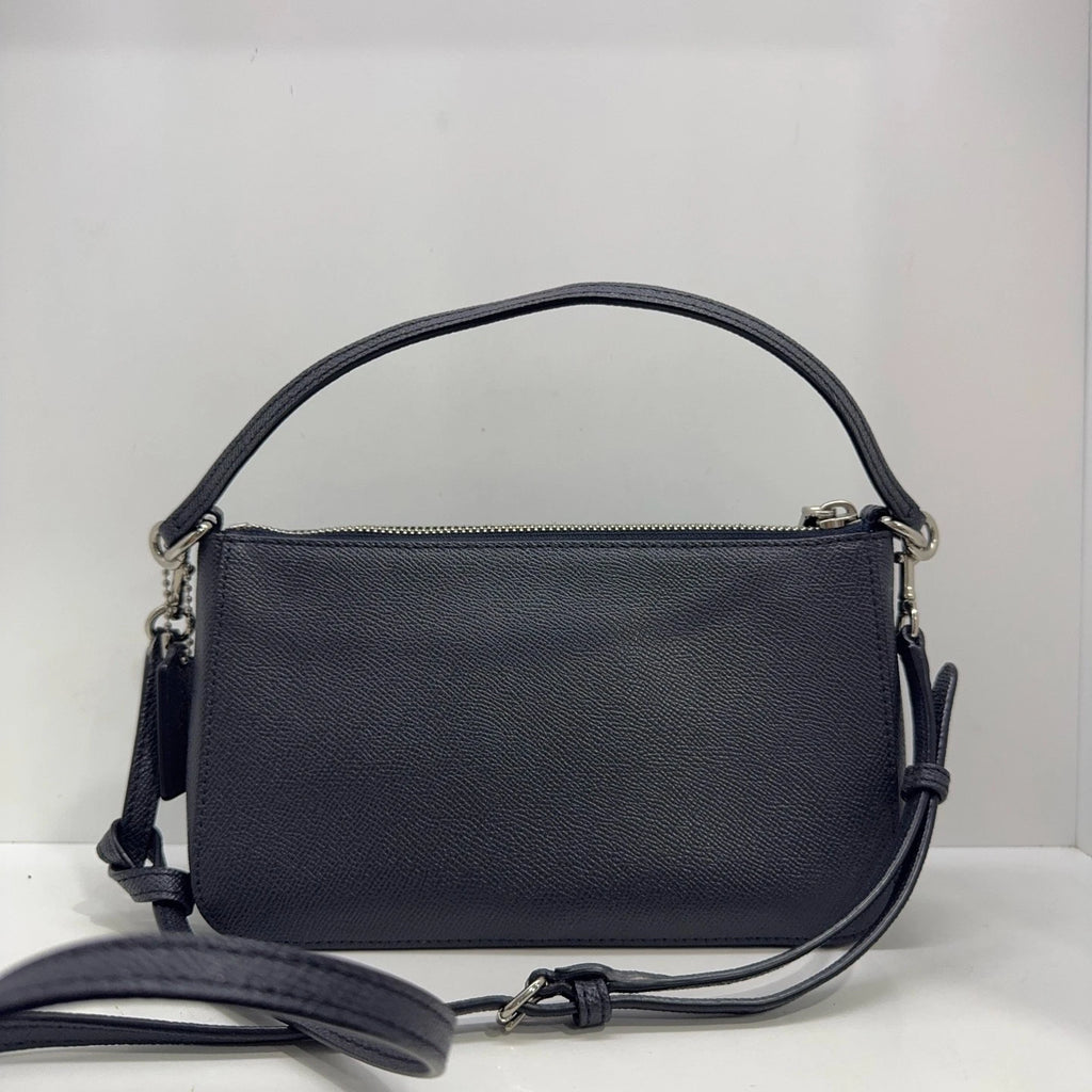 Coach Blue Glitter Leather Top Handle Crossbody Shoulder Handbag For Women