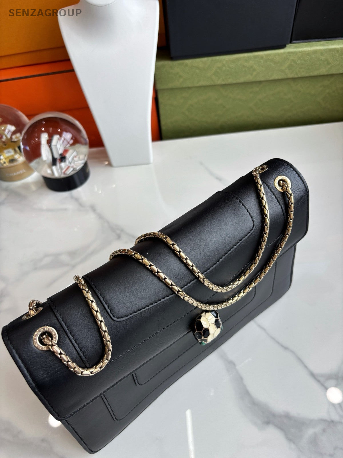 Bvlgari Serpenti Forever Square Black Shoulder bag Crossbody