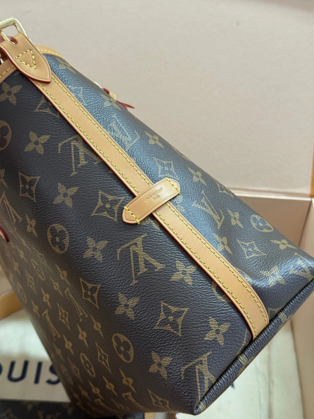 Louis Vuitton Carryall Canvas Tote Bag Excellent