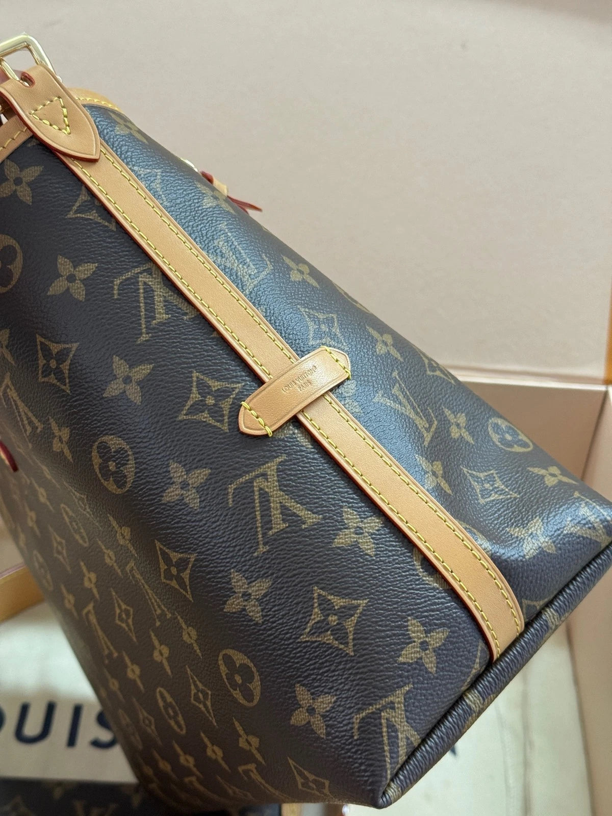 Louis Vuitton Carryall Canvas Tote Bag Excellent