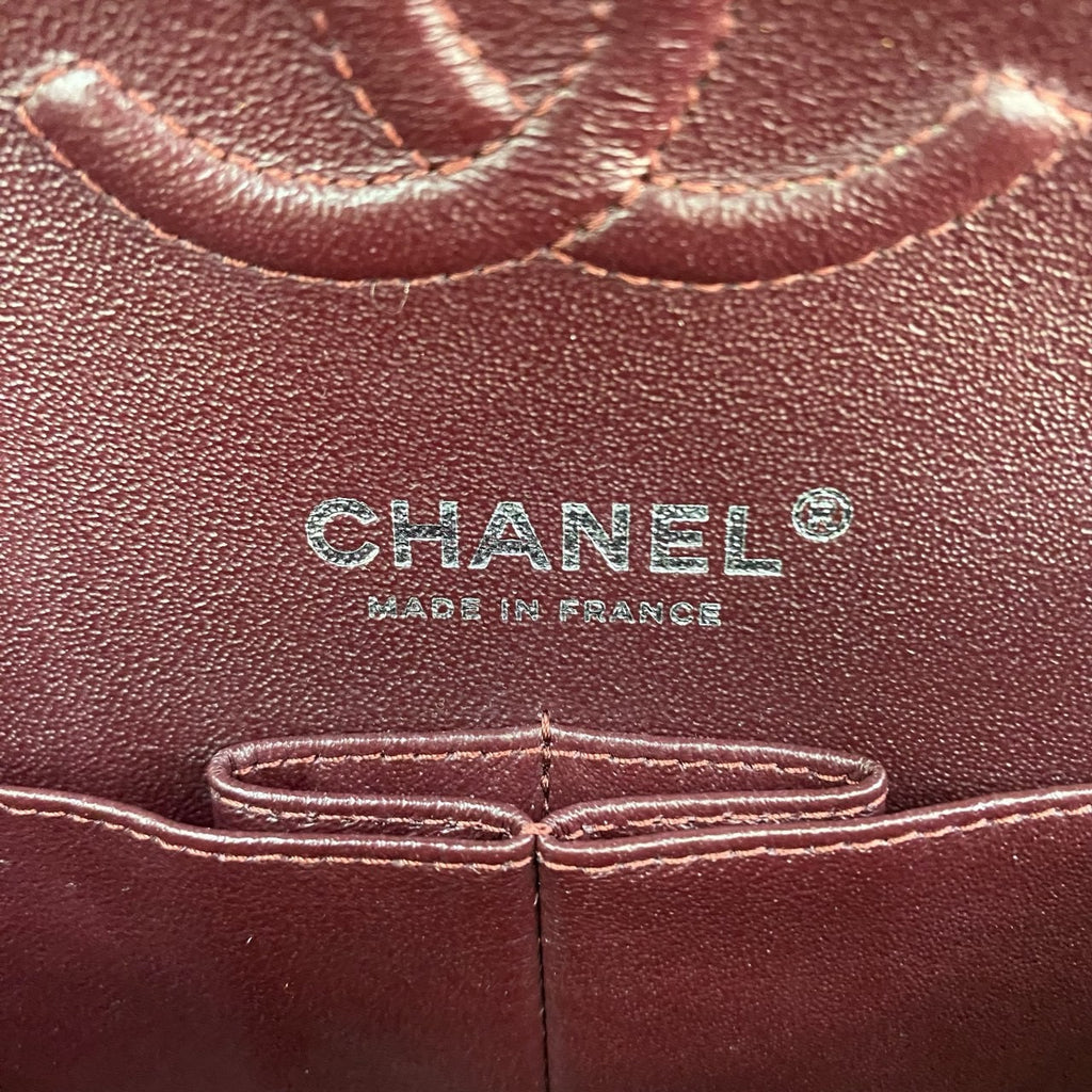 Chanel Classic Flap Small Black Calfskin Silver Chain Shoulder Crossbody Bag