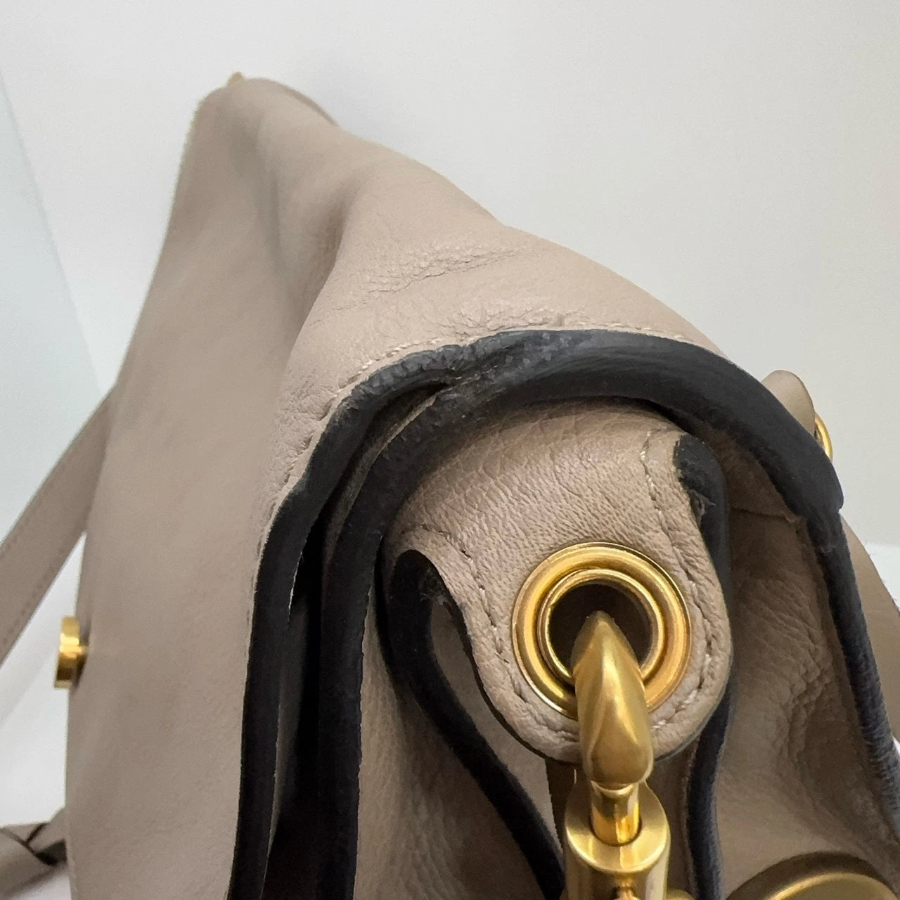 Chloe Leather Women Elephant Grey Shoulder Crossbody Bag
