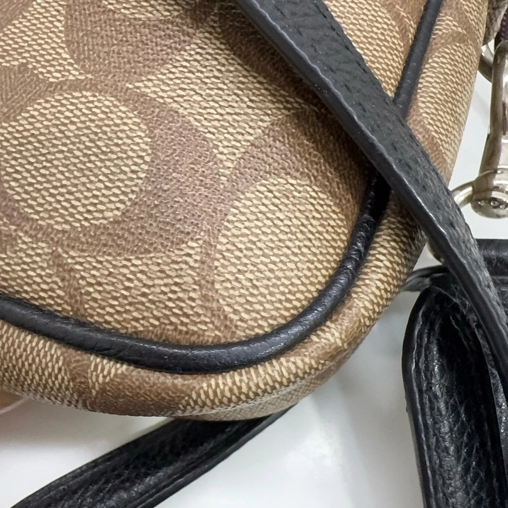 Coach Limited Classic Monogram Reversible Cashmere Crossbody Phone Bag For Women