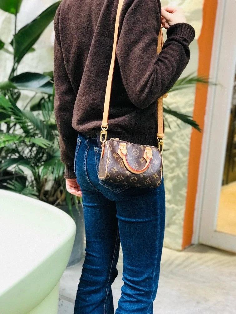 Louis Vuitton Speedy Nano Crossbody Handbag For Women