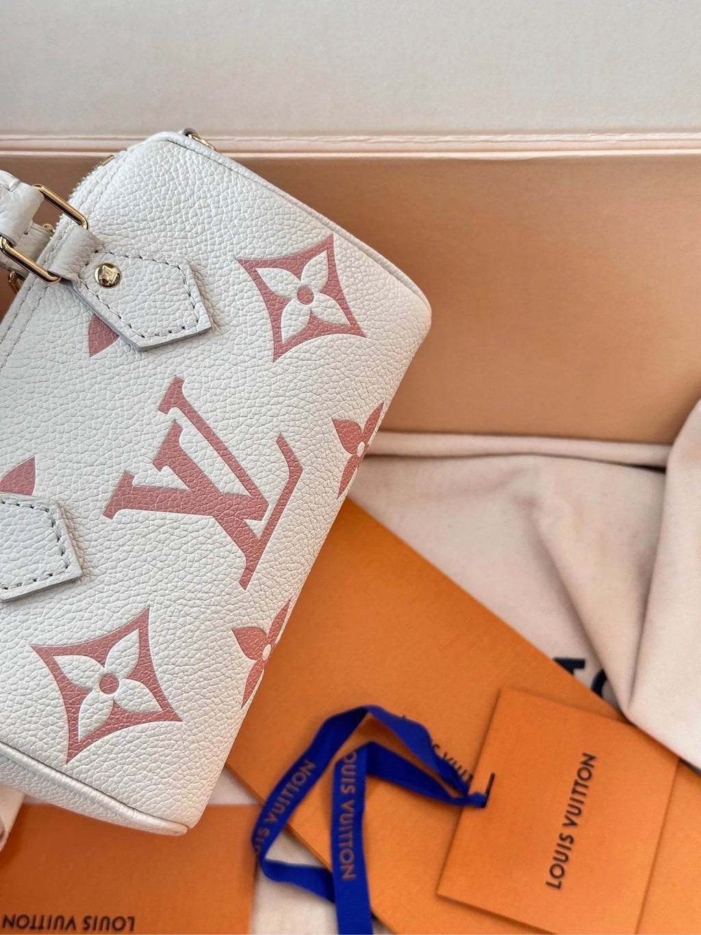 Louis Vuitton Speedy Nano Strawberry Milk Top Handle Bag For Women