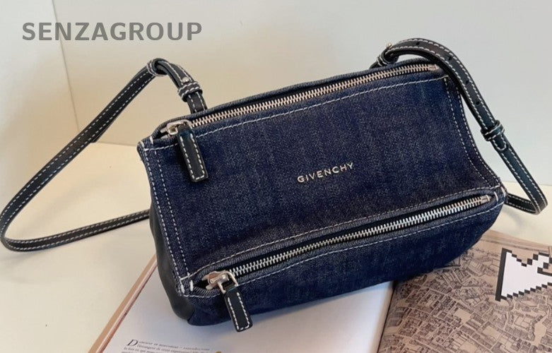 Givenchy Pandora Box Small Denim Crossbody Shoulder bag Women