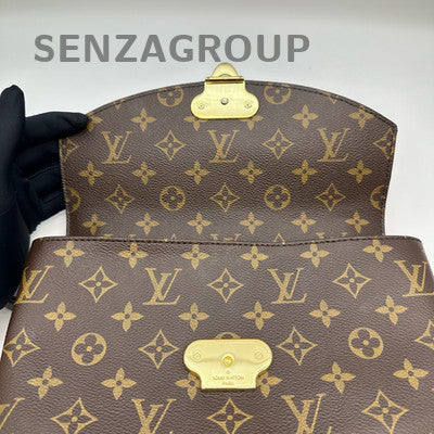 Louis Vuitton Saint Monogram Chain Crossbody Shoulder Bag Brown Red Gold